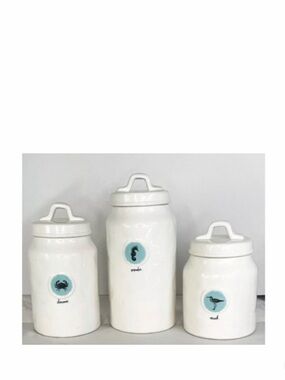 NEW Rae Dunn Sea Life Seek, Wander & Discover Canister Set